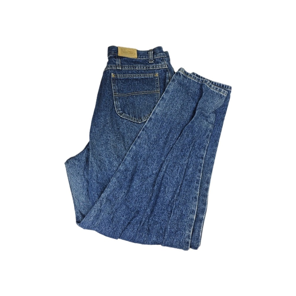 LL Bean‎ Freeport Maine Jeans Women 18x32 Blue Cotton Denim Pants Vintage  USA